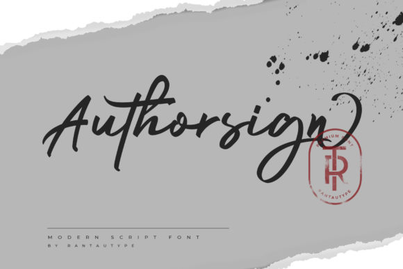 Authorsign: A Stylish Script Font for Elegant Branding
