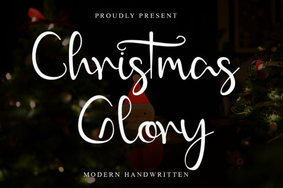 Christmas Glory: A Modern Calligraphy Font for Your Brand